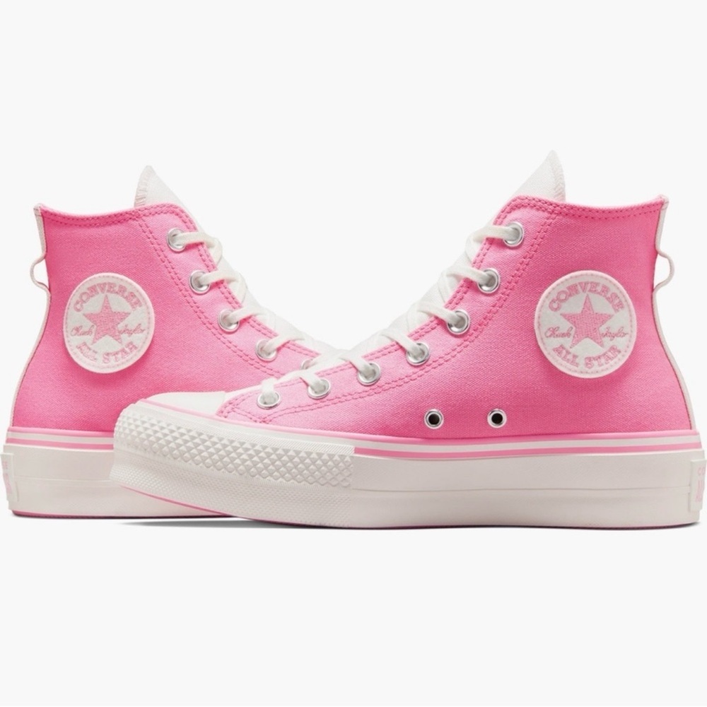 Converse Chuck Taylor Lift Platform varsity High Top shoes Oops Pink size 8 - Picture 1 of 10